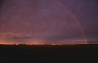 Storm with rainbow photo