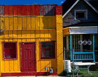 Yellow house photo