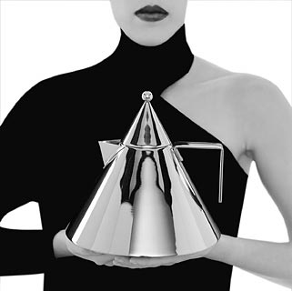 Woman holding teapot photo